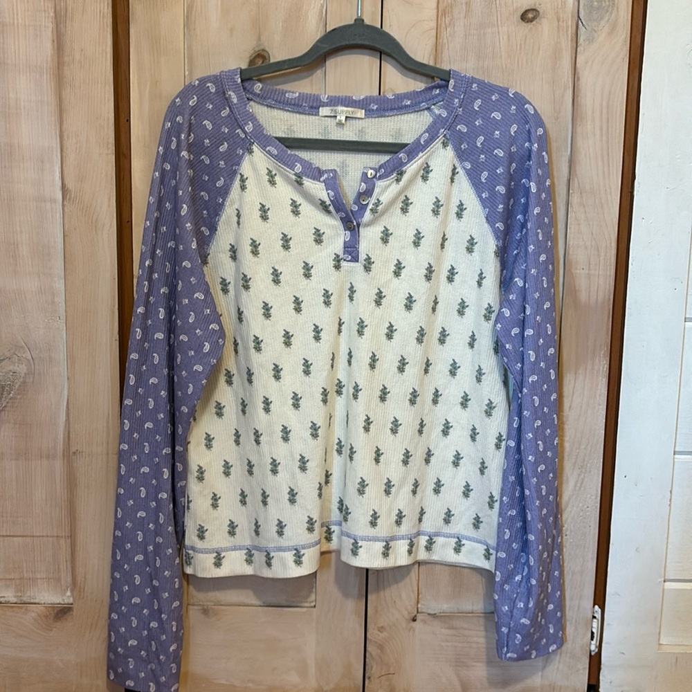 Z supply pajama top size L.